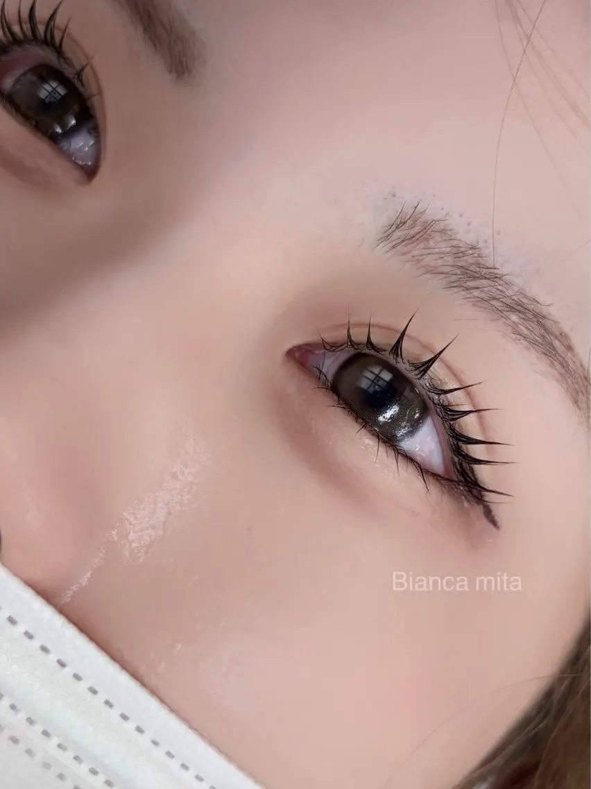 マツエク・マツパ ナチュラル まつげパーマ 一重×まつ毛パーマ マツパ BIANCA セイナのマツエク・マツパデザイン