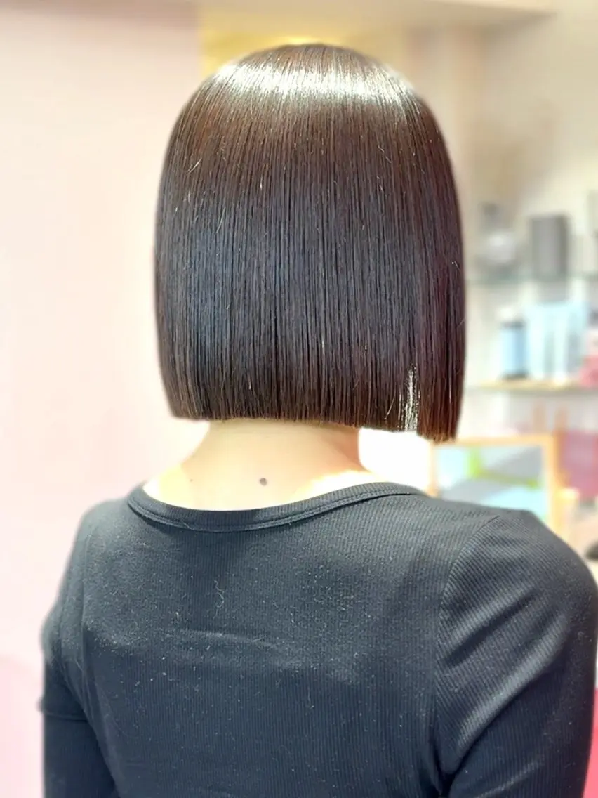 ミディアム カット トリートメント ボブ/タッセルボブ /縮毛矯正/瑞月のヘアスタイル