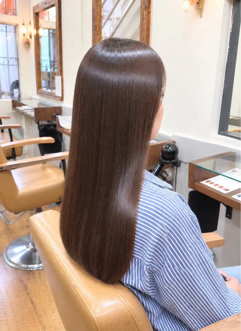 ロング カラー 松下 沙織のヘアスタイル
