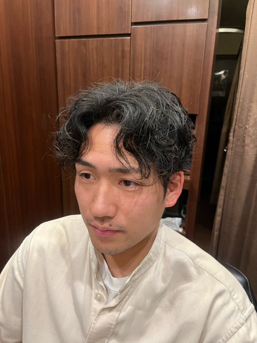 パーマ メンズ ヒロ銀座川崎 志田健介のヘアスタイル