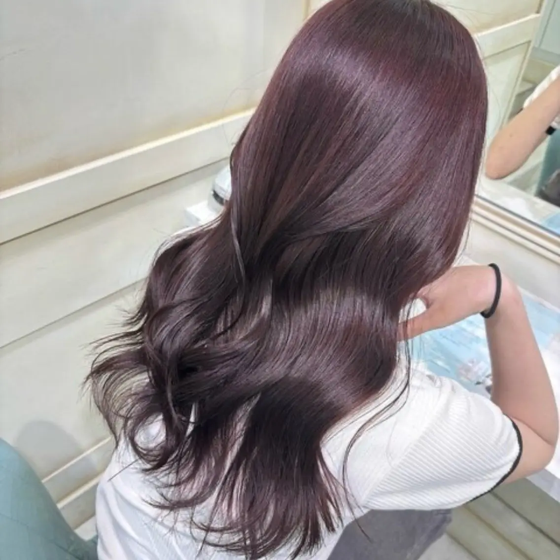 ミディアム カラー ヘアカラー トリートメント 💖ダブルカラー/ ケアカラー/レナ💖のヘアスタイル