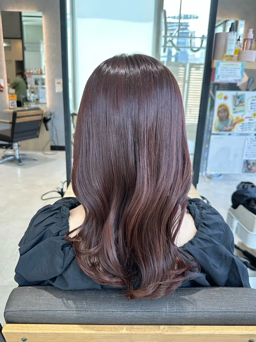 ミディアム カラー ブラウンカラー ピンクカラー ピンクブラウン 🫧のばた /川越/透明感🫧のヘアスタイル