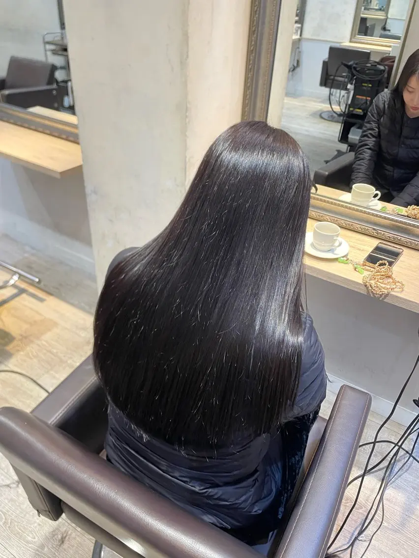 ロング カラー グレージュ Lutia 新宿 髪質改善/アカリ🎀のヘアスタイル