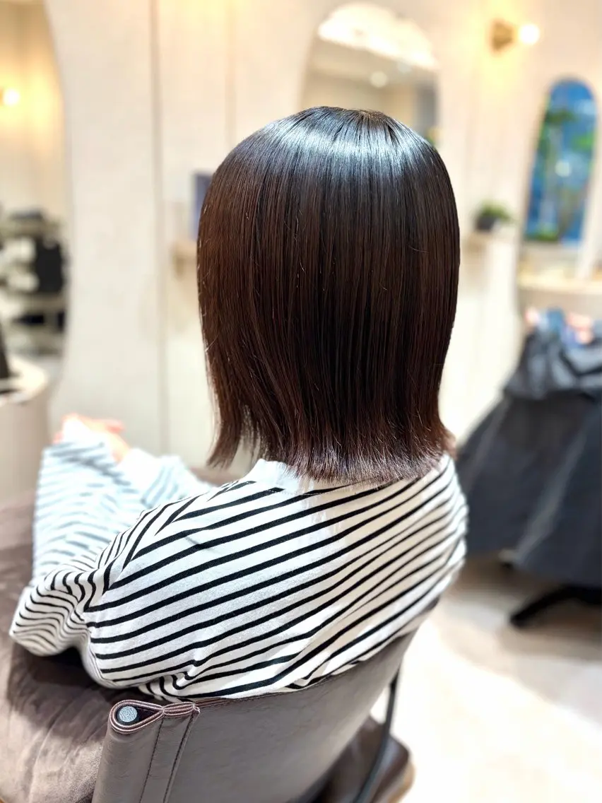 ミディアム カラー 菅原 渚のヘアスタイル