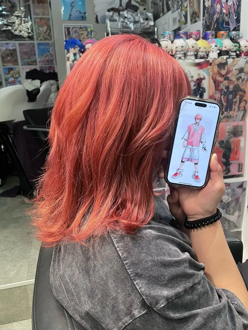 セミロング 似合わせカット/ デザインカラー🦄のヘアスタイル