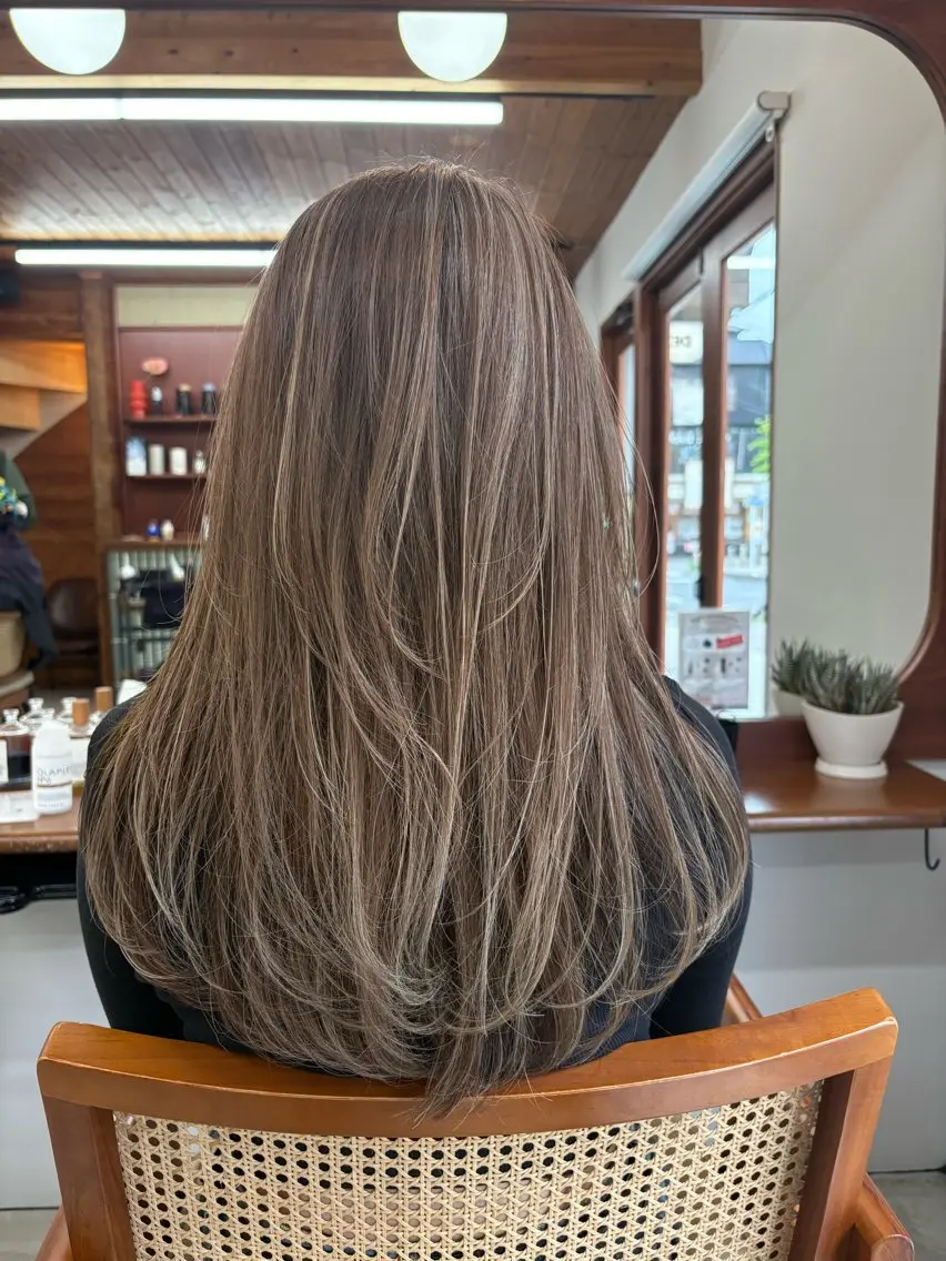 ロング カラー ハイライトカラー ハイライト 五十嵐 雄毅のヘアスタイル