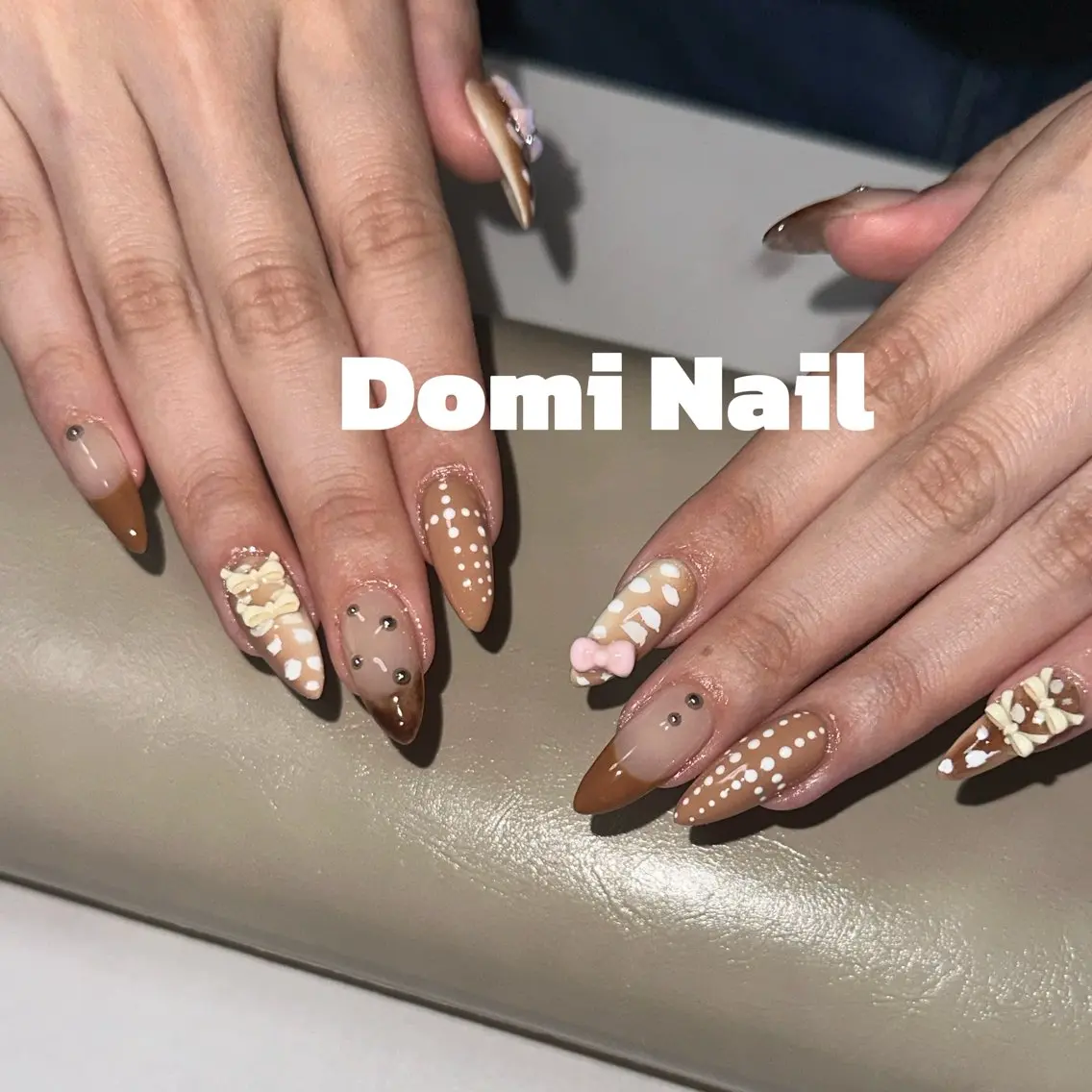 ネイル ロングネイル 持ち込み ハンドネイル 渋谷 Domi Nailのネイルデザイン