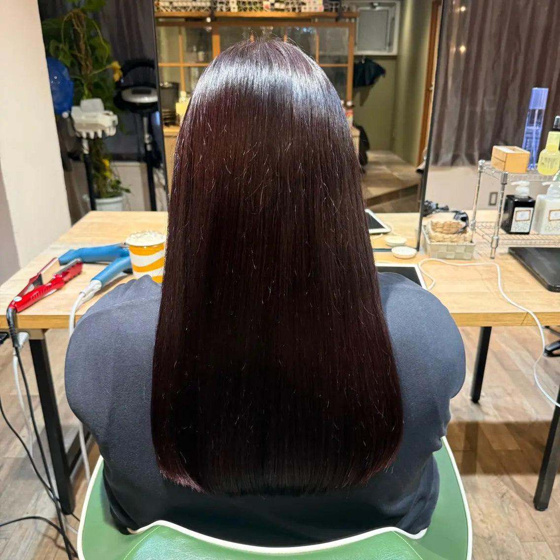 セミロング カラー ボルドーカラー ヘアカラー トリートメント ✵ ✯MOMOKA✯ ✵のヘアスタイル