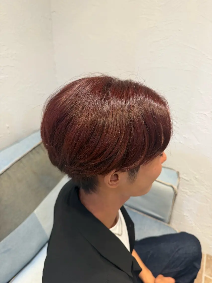 カラー レッドカラー Agu.hair ミサキのヘアスタイル