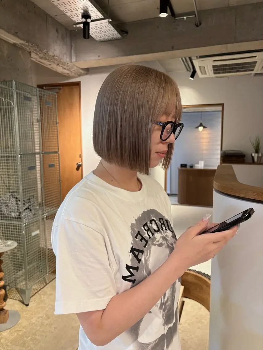 切りっぱなしワンレンボブカット👩🏻✂️(トリートメント付き✨)の写真