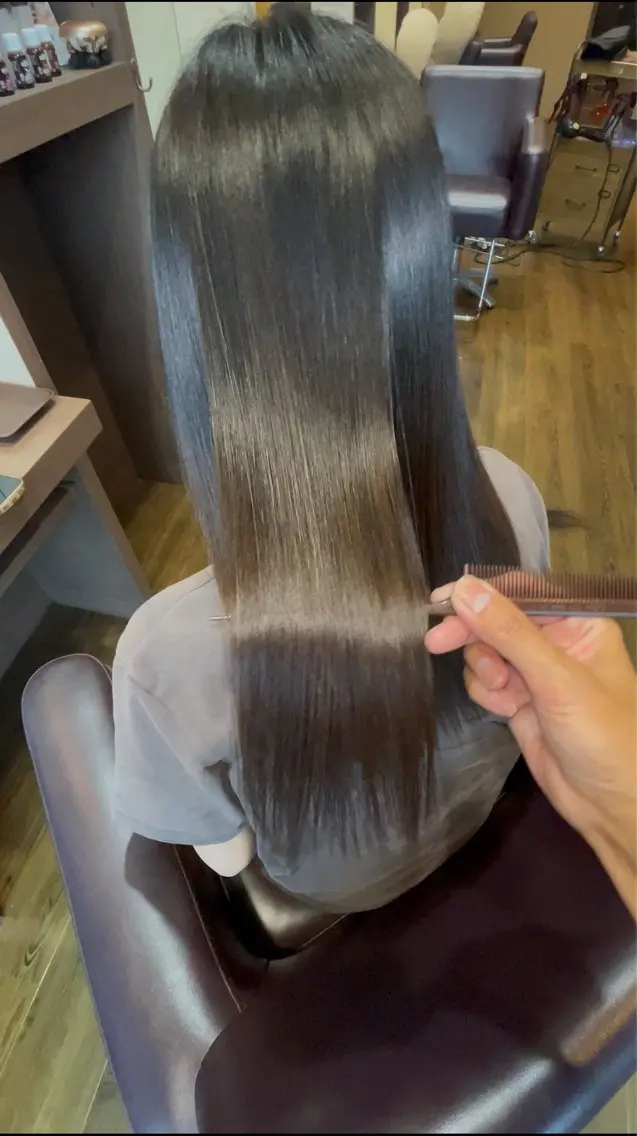 ロング 縮毛矯正 縮毛矯正/髪質改善 の専門家IKEのヘアスタイル
