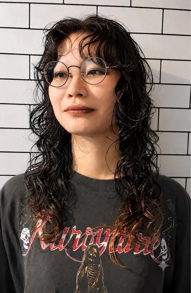 セミロング パーマ 似合わせカット/ カラー/noeのヘアスタイル
