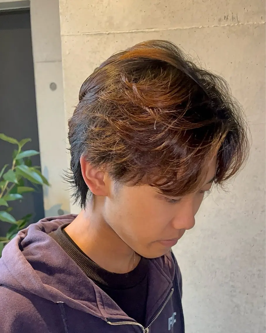 メンズ フェザーパーマ メンズパーマ カット ヘアカラー ❤️🔥Ai/メン ズカット❤️🔥のヘアスタイル