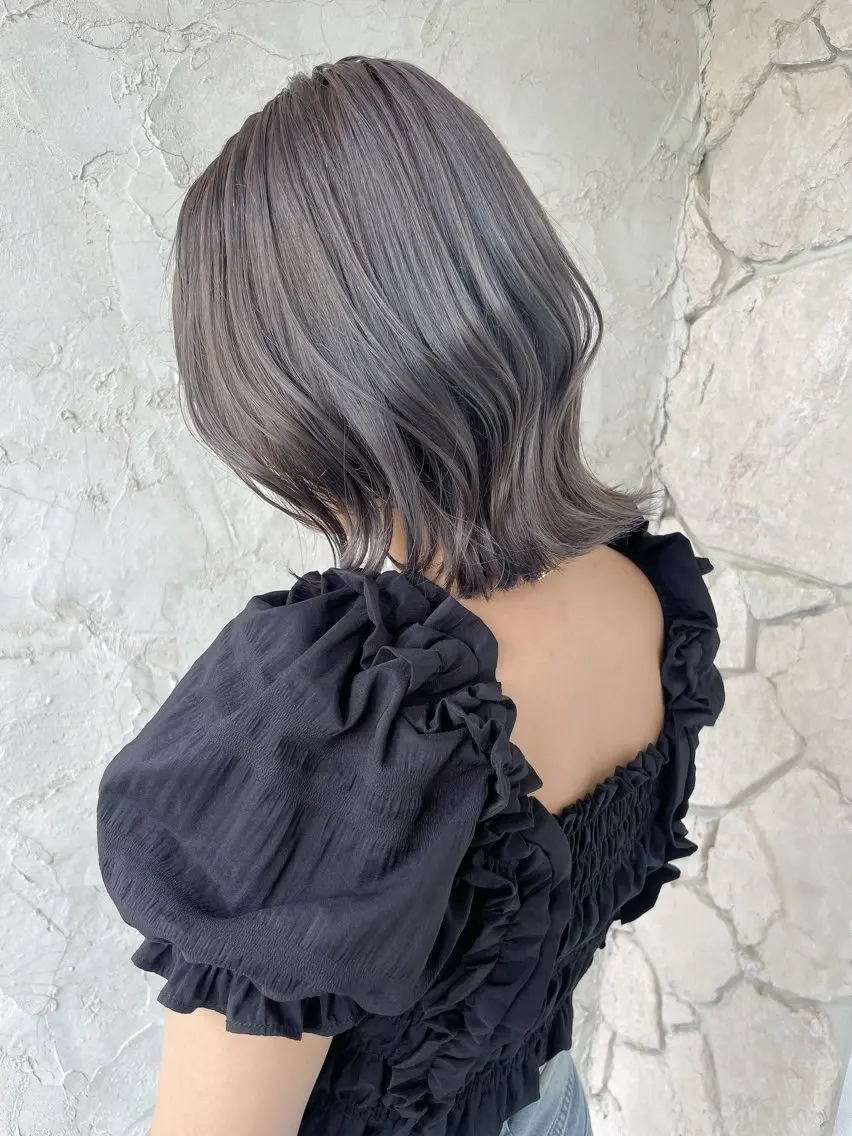 ミディアム カラー アッシュ ベージュカラー ブリーチ 透明感カラー グレージュ ヘアカラー トリートメント 🌈高田大夢似合わせ 透明感カラー🌈のヘアスタイル