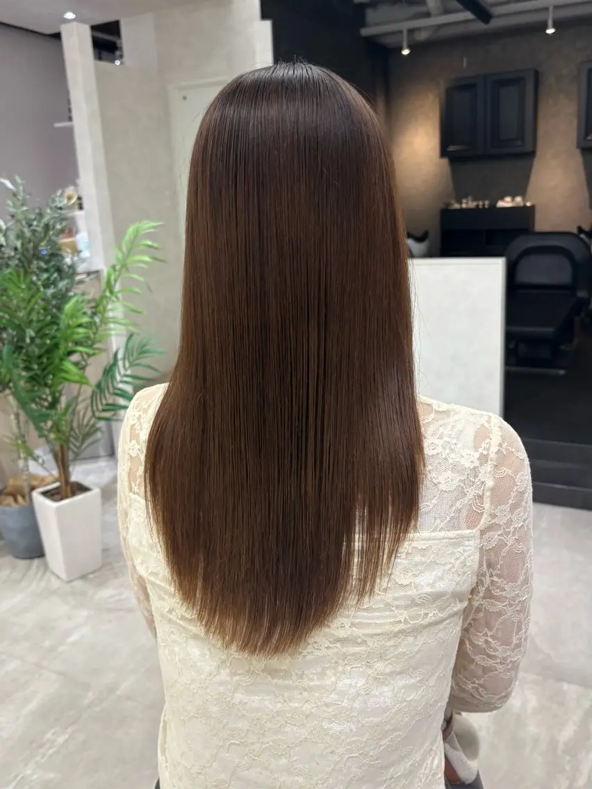 ロング 髪質改善 縮毛矯正 トリートメント 透明感カラー／ CHIHIROのヘアスタイル