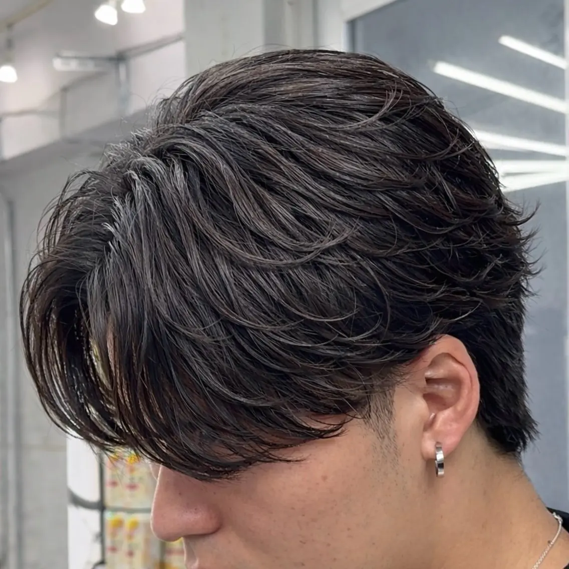 パーマ メンズ フェザーパーマ メンズパーマ 学生(メンズ向け) 学生 カット パーマ トリートメント 👑メンズパーマ👑 /原宿/かずまのヘアスタイル