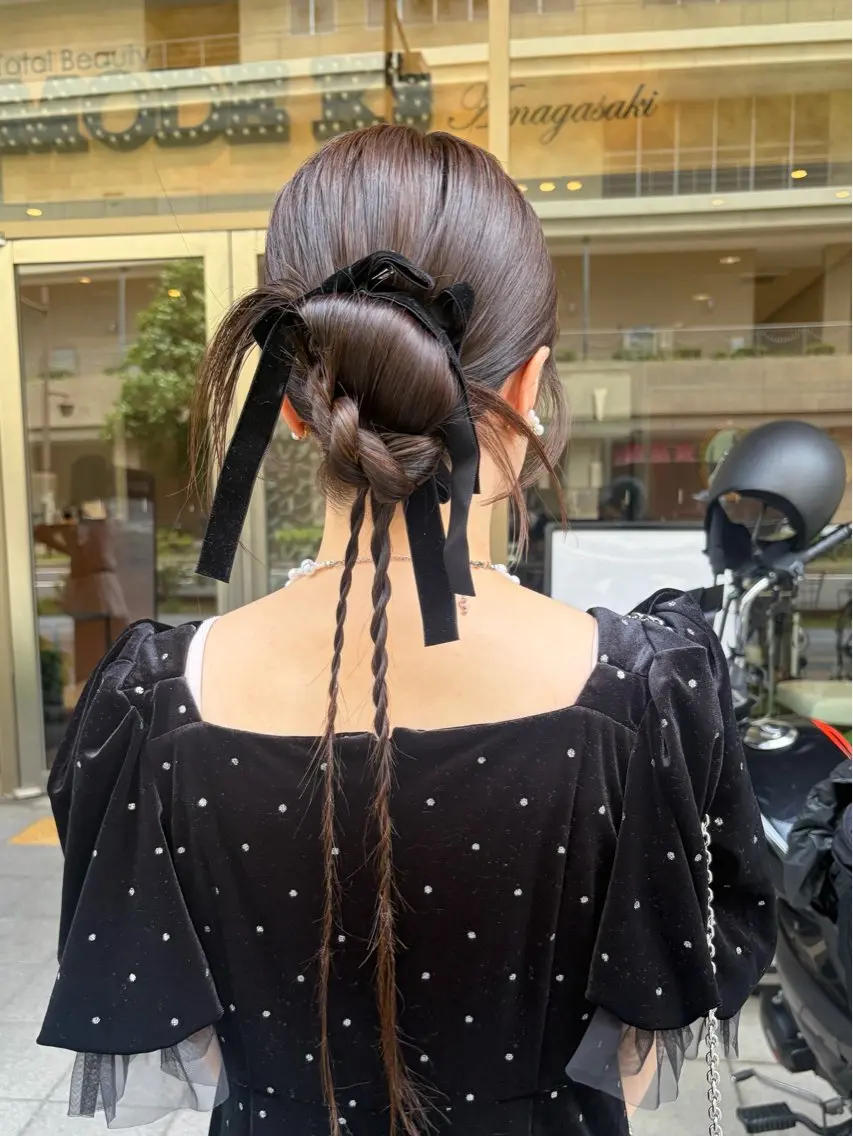 ヘアアレンジ ヘアセット ルナ|縮毛矯正 ×レイヤーカット🥝のヘアスタイル