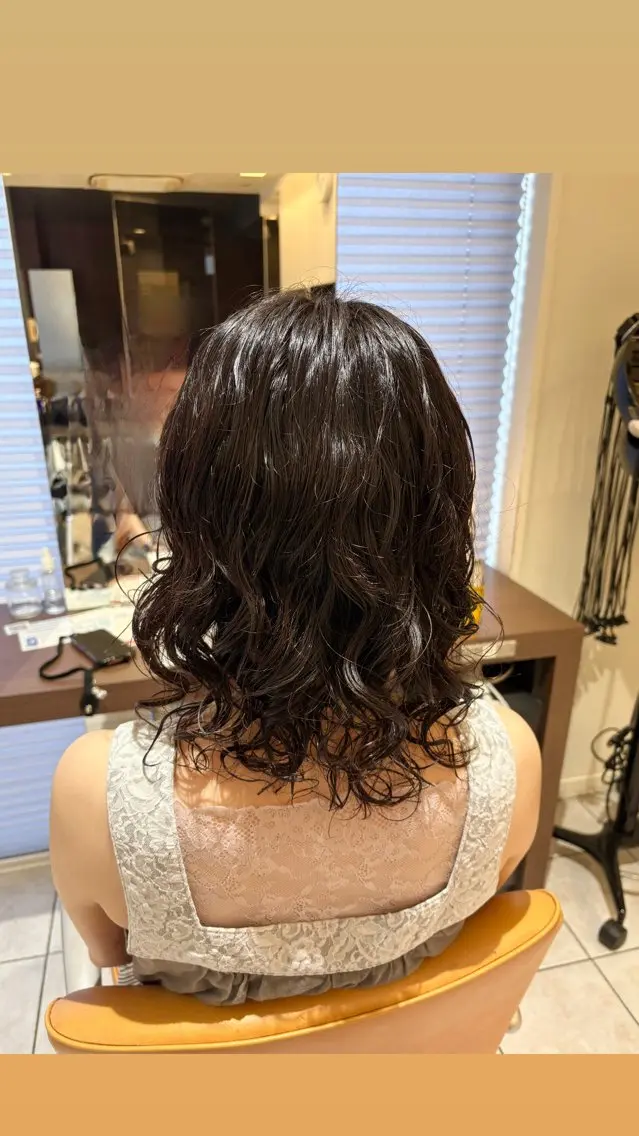 パーマ カット パーマ 🌷【暖色艶カラー】 shiori🌷のヘアスタイル