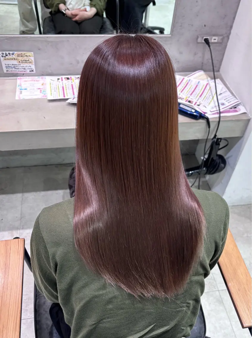 ロング 髪質改善 レイヤーカット 羽田 莉野のヘアスタイル