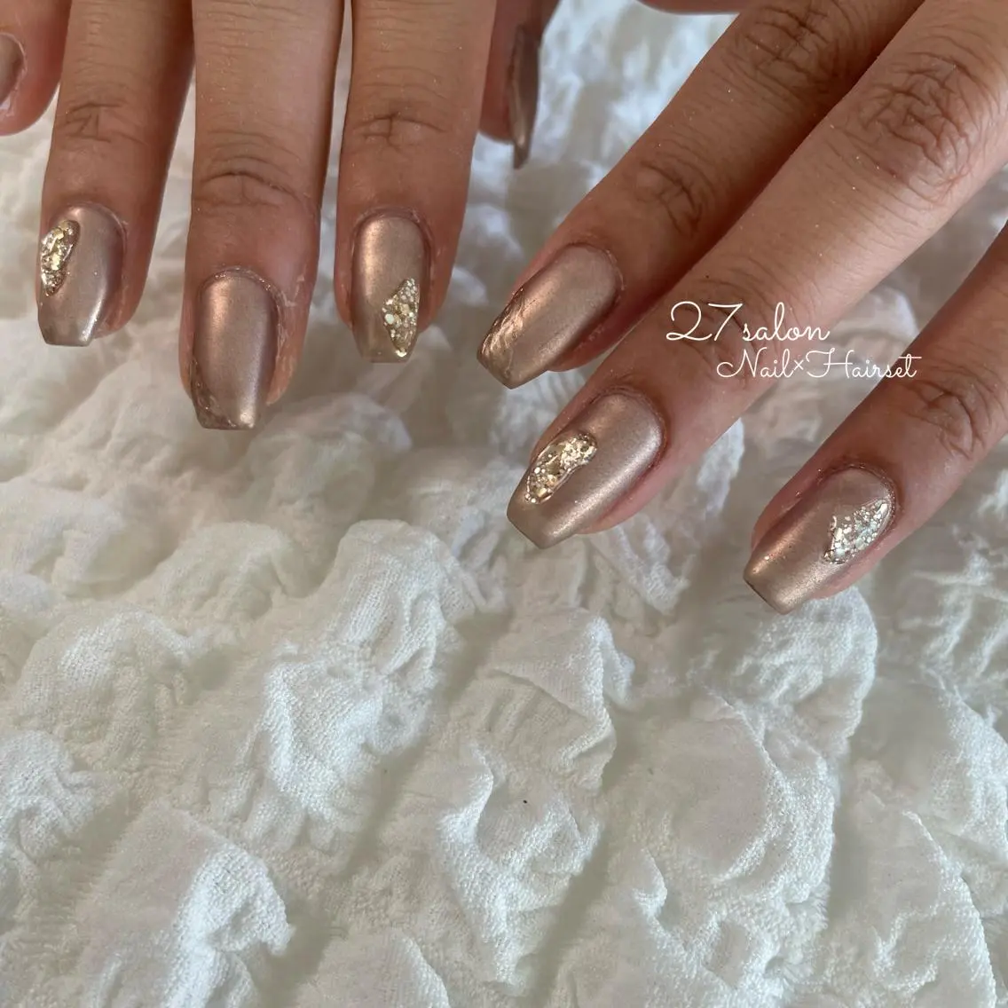 ネイル マットネイル ニュアンスネイル ワンカラーネイル 27salon yuinaのネイルデザイン