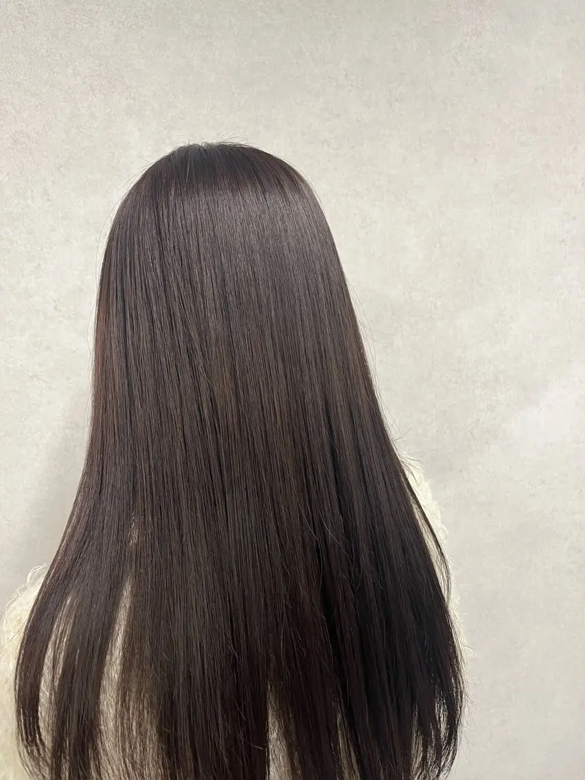 ロング カラー ブラウンカラー ココアブラウン anon Loemのヘアスタイル