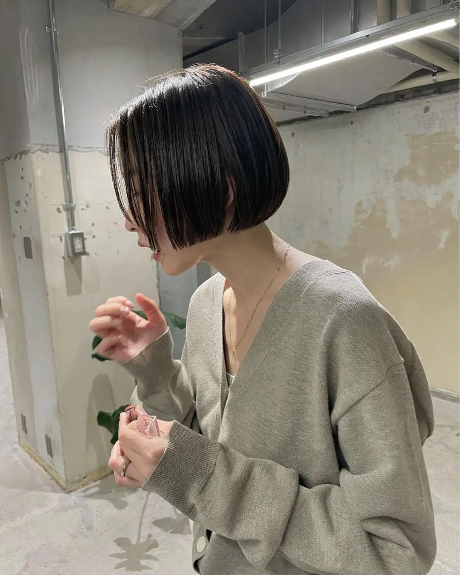 ショート カラー ボブ/透明感カラー 🌿栄🌿kouneのヘアスタイル