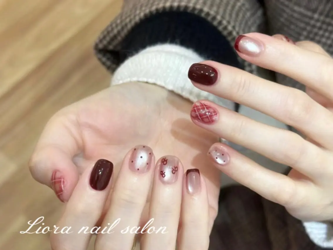 ネイル チークネイル フットネイル フレンチネイル ジェルネイル ガーリー ハンドネイル JUN Lioraネイルのネイルデザイン