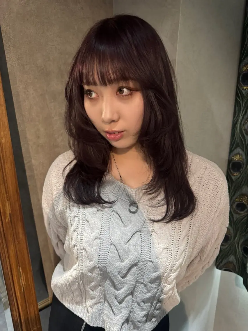ミディアム カラー パーマ ヘアアレンジ メンズ カット ヘアカラー 心斎橋美容室 Junのヘアスタイル