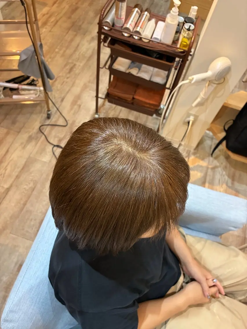 ショート カラー ブラウンカラー カット ヘアカラー 席数2席プライベート /マンツーマンサロンのヘアスタイル
