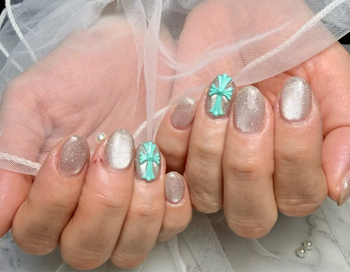 ネイル アートネイル チークネイル フラッシュネイル フラッシュマグ フレンチネイル Mai’s nailのネイルデザイン