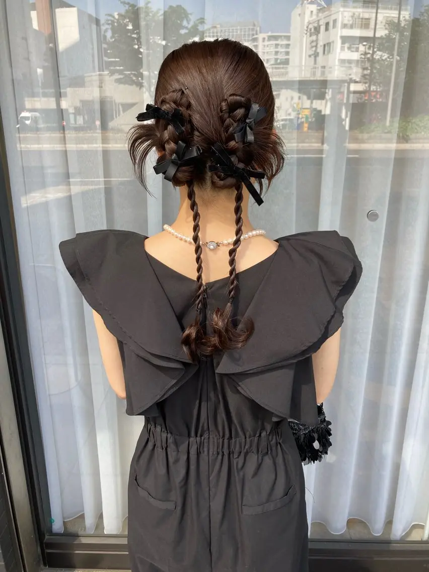 ロング え りのヘアスタイル