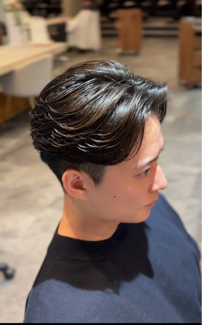 メンズ フェザーパーマ メンズパーマ カット パーマ 門岡 昌輝のヘアスタイル
