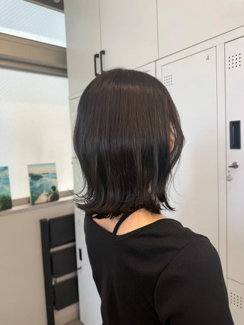 ミディアム カラー ダークグレー ヘアカラー トリートメント sand chiharuのヘアスタイル