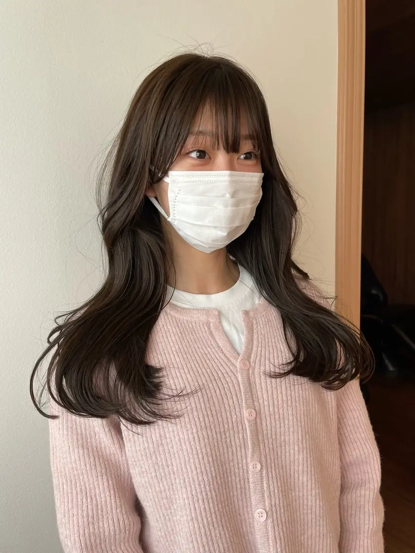 ロング カラー カット ヘアカラー トリートメント Osoko Hiyoriのヘアスタイル