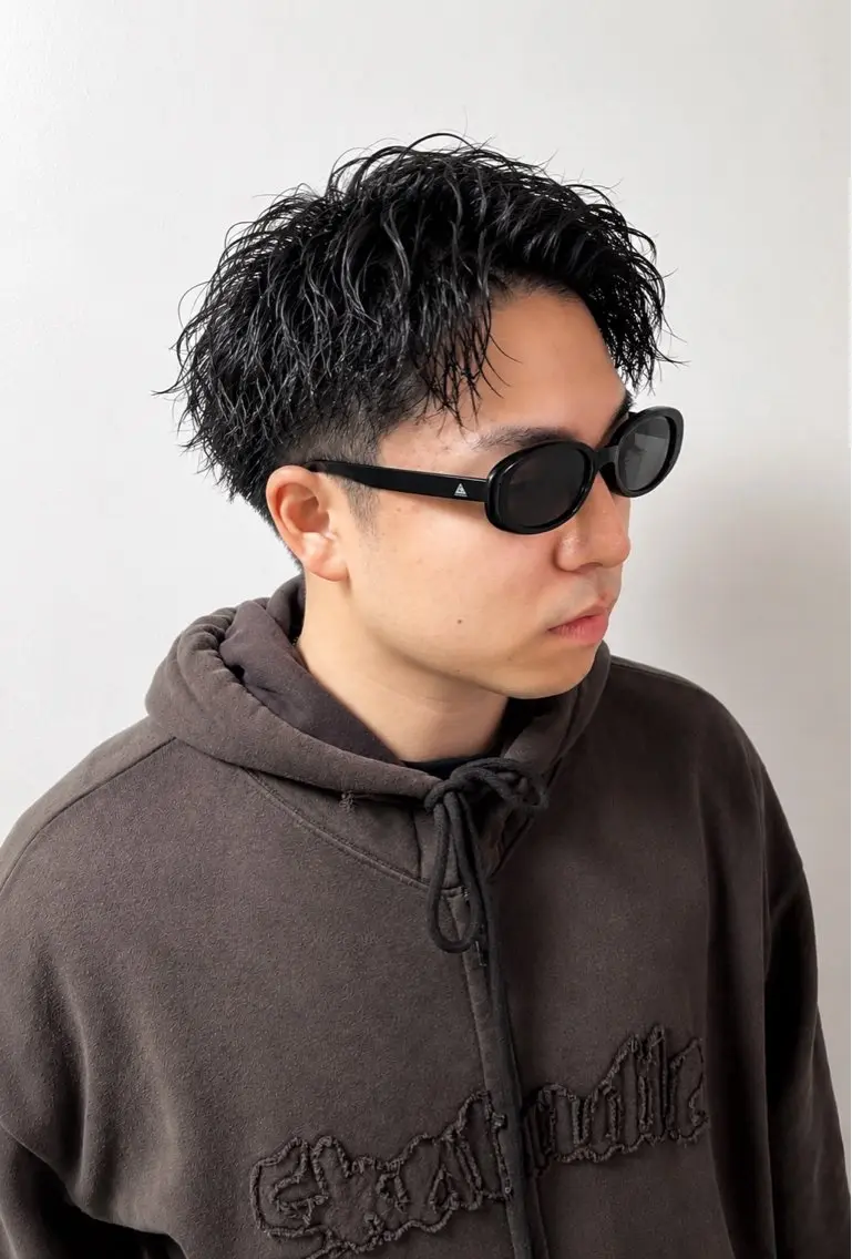 ショート パーマ メンズ メンズパーマ ショートヘア カット パーマ 🌞塙　湧貴🌞 スパイキーショートのヘアスタイル