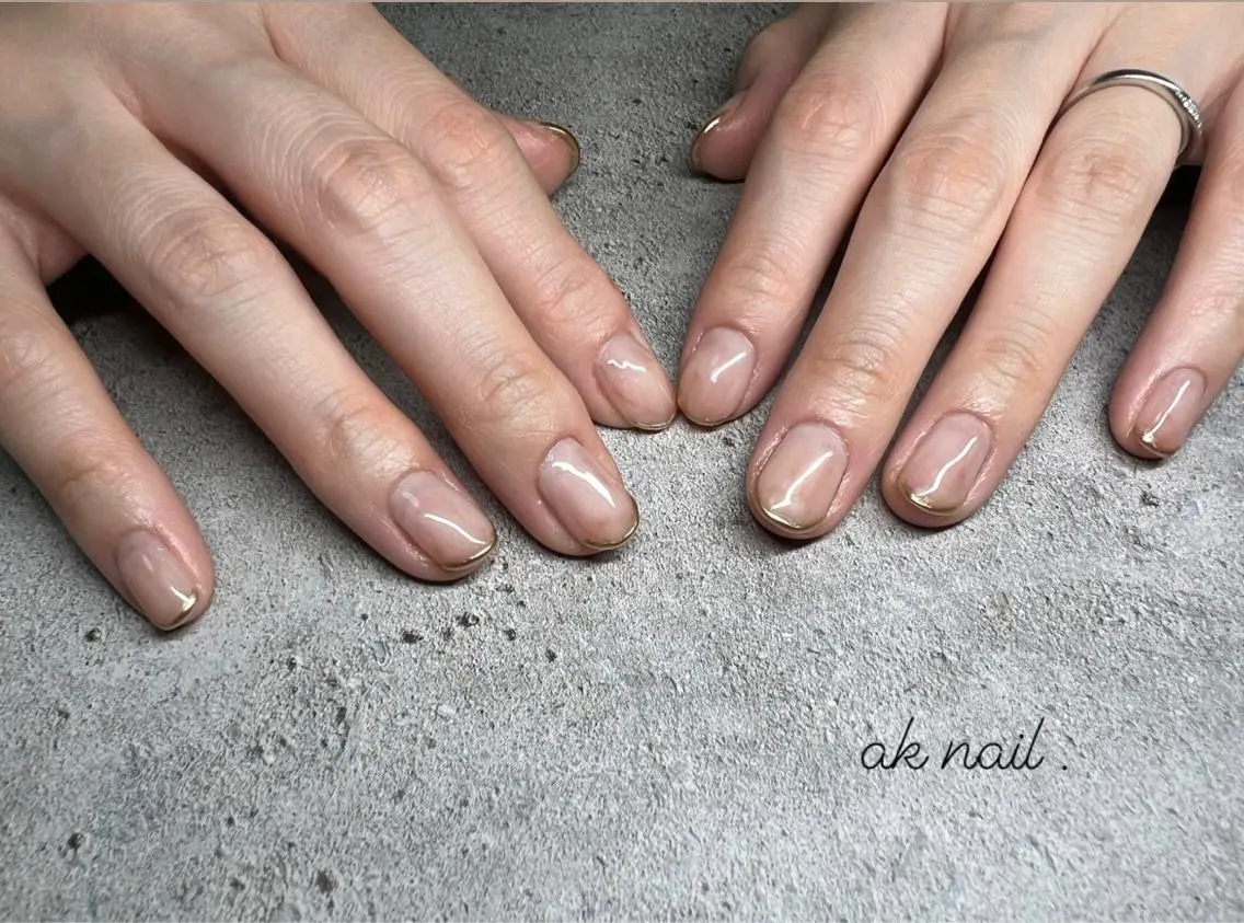 ショート ネイル ハンドネイル ak nail .のネイルデザイン