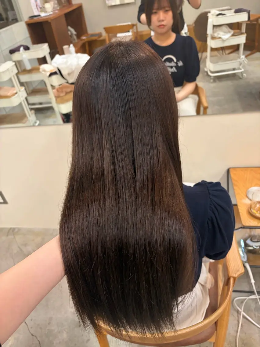 ロング カラー ヘアカラー トリートメント 🌼花屋併設🌼 木下奈々望のヘアスタイル