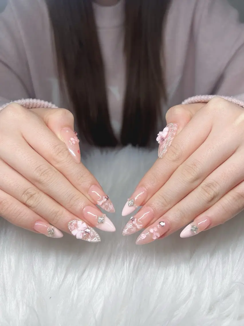 ネイル ハンドネイル Lee Nails チップ長さだし専門店のネイルデザイン