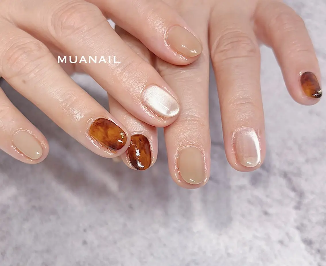 ネイル べっ甲ネイル その他(ネイル) mua nail mikiのネイルデザイン