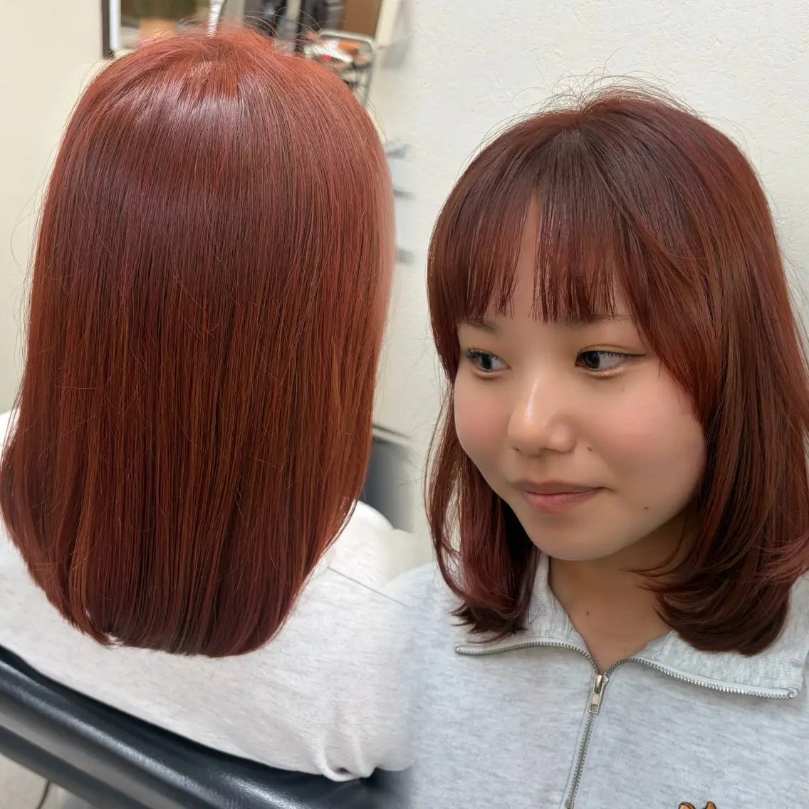 ミディアム カラー 透明感カラー ピンクカラー レッドカラー Sakura 𓂃𓈒𓂂𓏸🌸のヘアスタイル