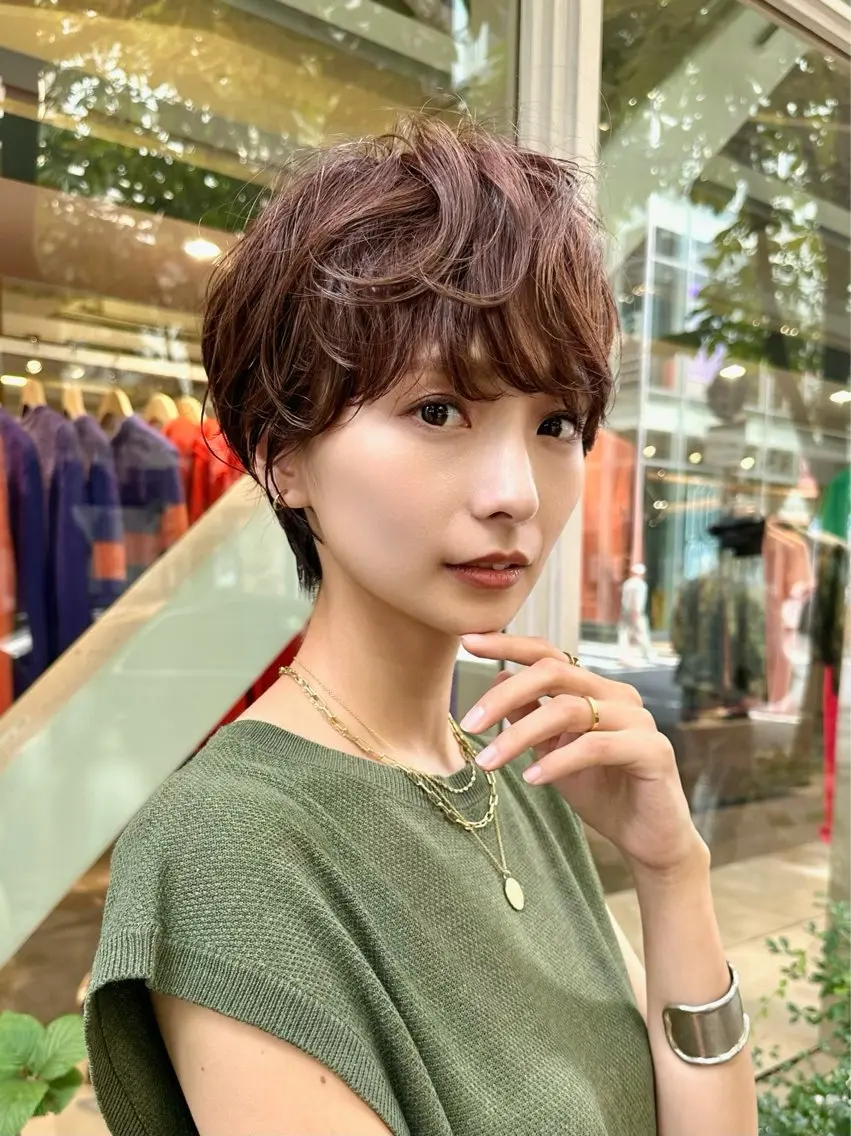 ショート カラー 似合わせカット ショートヘア カット ヘアカラー お悩み解決ショート/ 似合わせカット/といのヘアスタイル