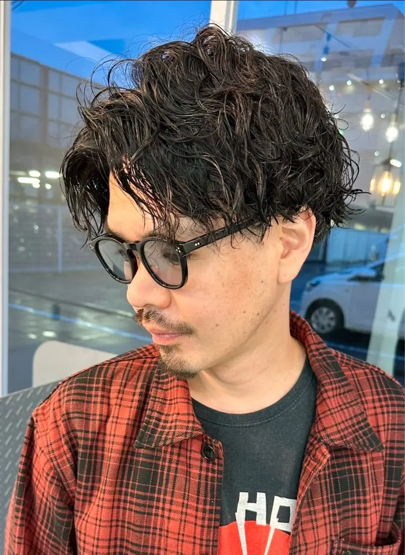 ショート カット パーマ 佐藤 崇文のヘアスタイル