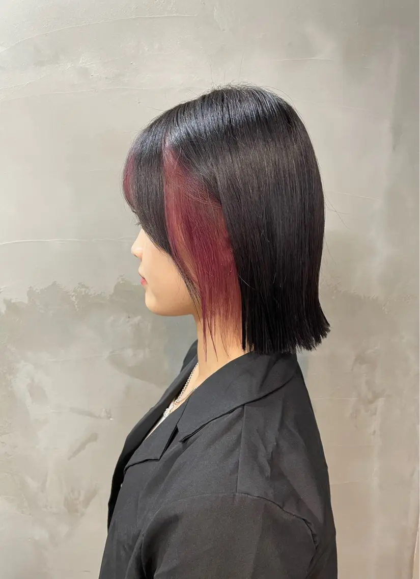 ミディアム ボブ Yuuka/ w colorのヘアスタイル