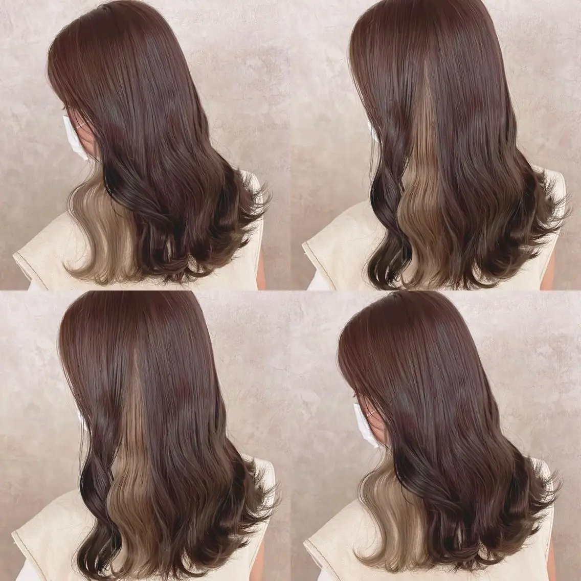 カラー ベージュカラー ブリーチ ミルクティーベージュ ヘアカラー トリートメント 渋谷:インナーカラー ／🍒エリカ🍒のヘアスタイル
