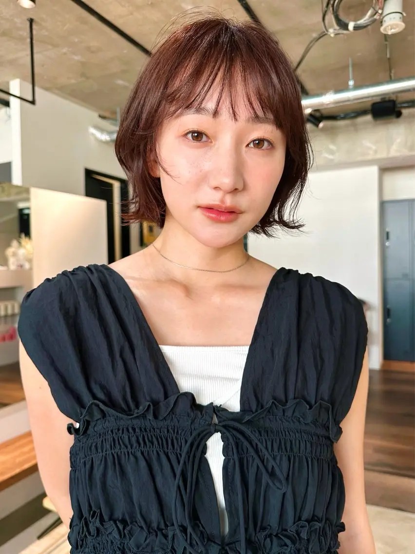 ショート カラー パーマ kazuki【顔周り ×レイヤーカット】のヘアスタイル