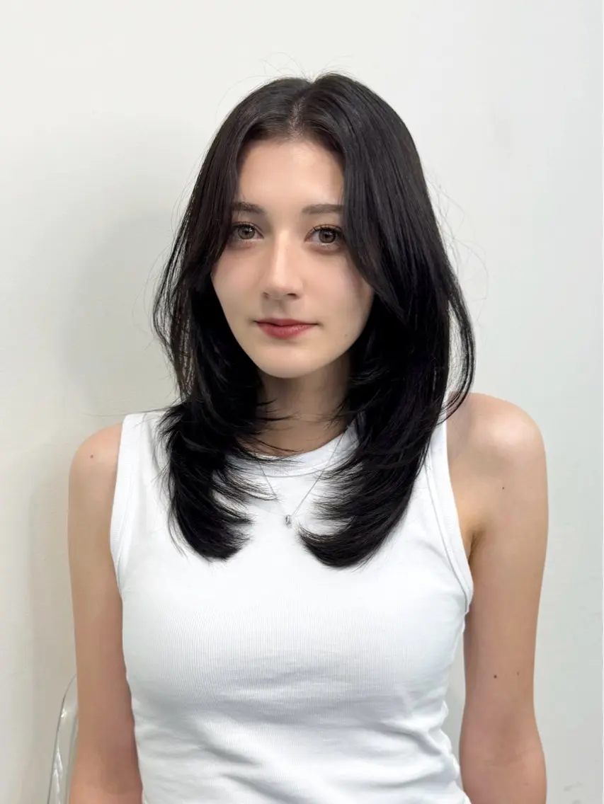 ミディアム カラー カット ヘアカラー トリートメント 🦋韓国系指名No1 店長/圓山 祐也🦋のヘアスタイル