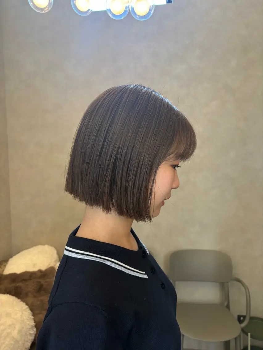 ミディアム ボブ/レイヤー/暖色 カラー/モモカ🎀のヘアスタイル