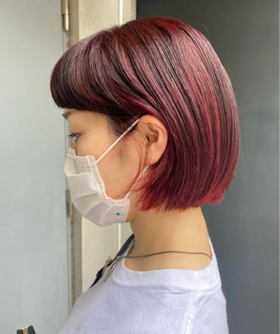 ショート カラー カット ヘアカラー トリートメント ボブ／レイヤー／艶 🦕risa  森下のヘアスタイル