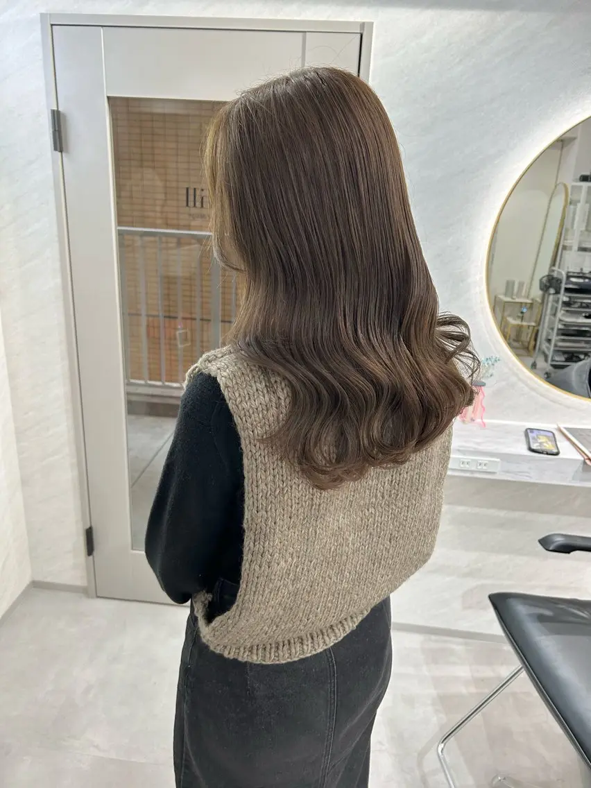 ロング カラー カット ヘアカラー トリートメント 髪質改善will hairdesignのヘアスタイル