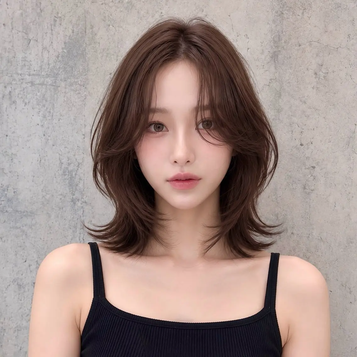 ミディアム カラー ボブ 髪質改善 レイヤーカット カット ヘアカラー トリートメント 💎小顔前髪＆髪質 改善カラー💎片桐のヘアスタイル